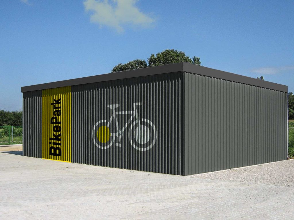 Fahrradparkhaus, Fahrradüberdachung Siebau