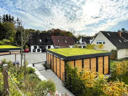 Carports von Siebau sind auch mit Dachbegrünung lieferbar