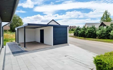 Fertiggaragen mit Anbaucarport
