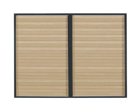 Sichtschutzelement Holz, blickhemmende Lattung im Rhombus-Profil, naturbelassen