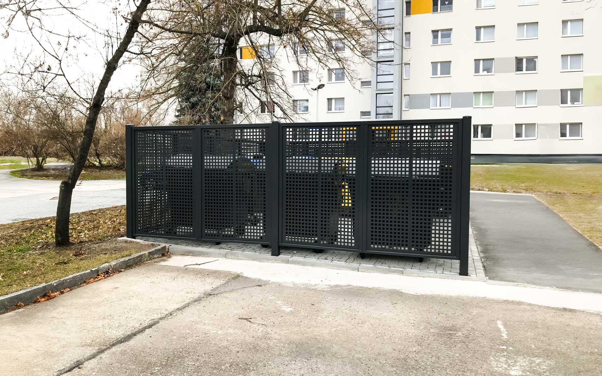 Umhausung für Mülltonnen