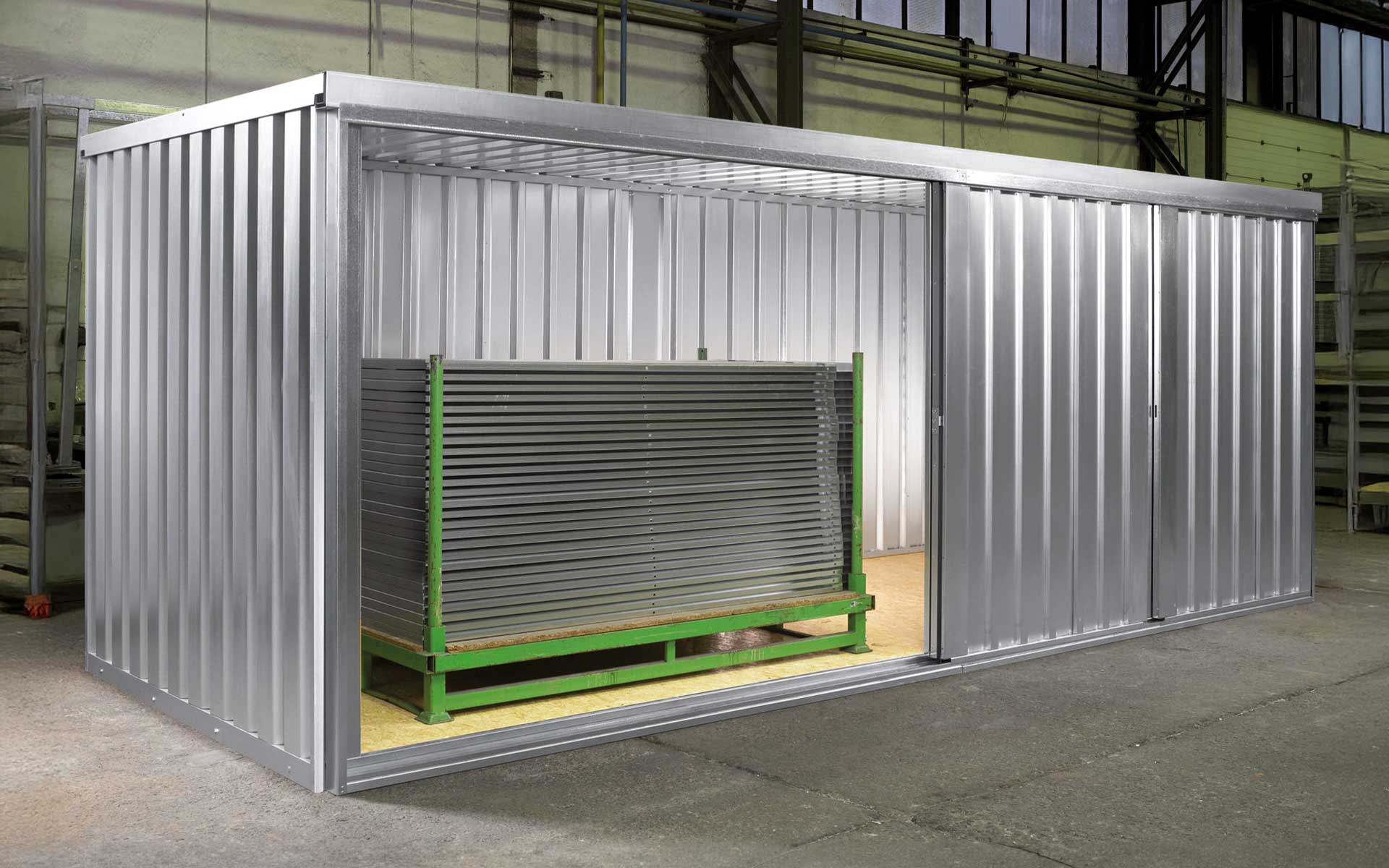 Materialcontainer Lagerconainter von Siebau mit Schiebetüre